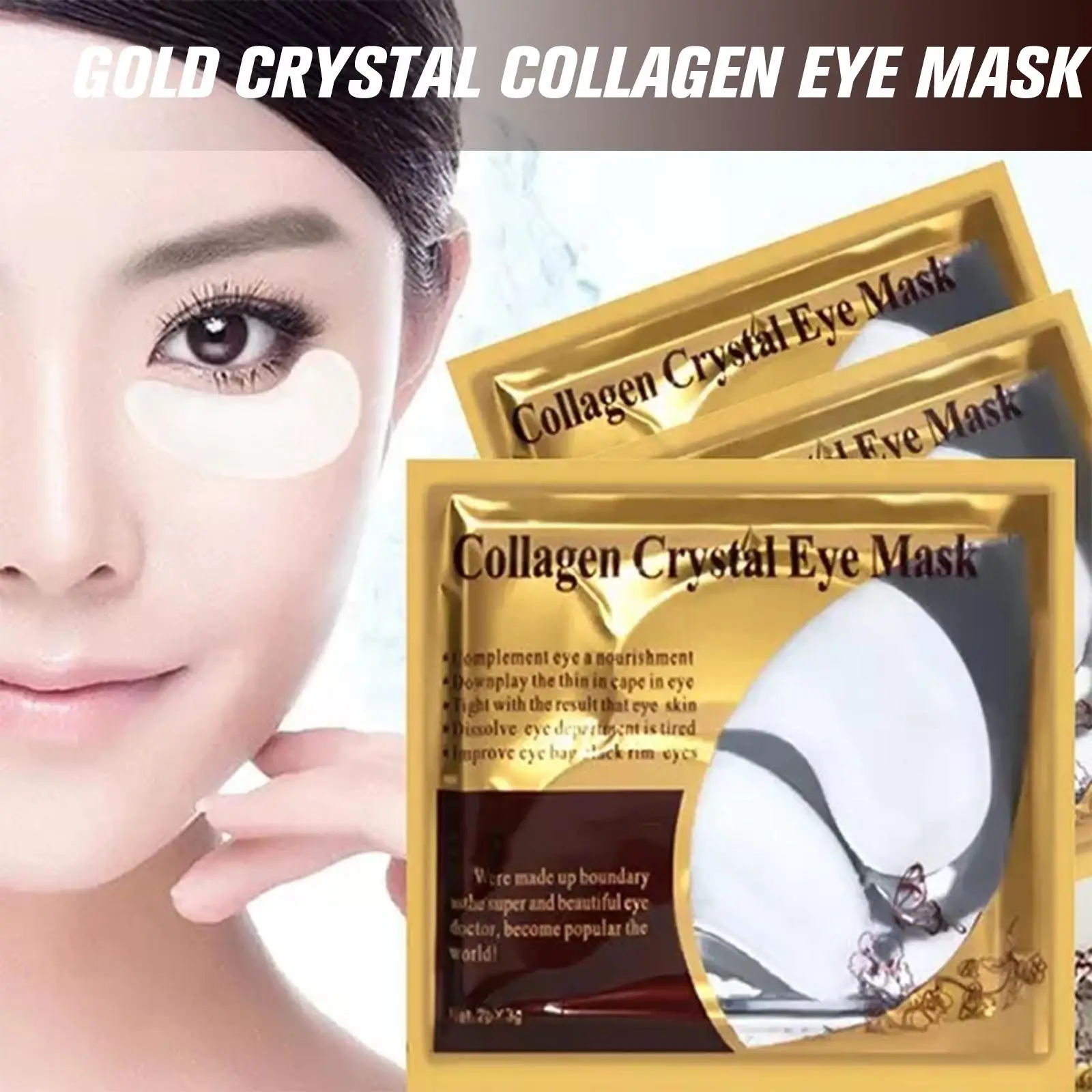 Collagen Eye Mask Anti Wrinkle Dark Circle Eye Patches Bags Eye Skin Cosmetics Moisturizing Products Korean Care Under A1L1