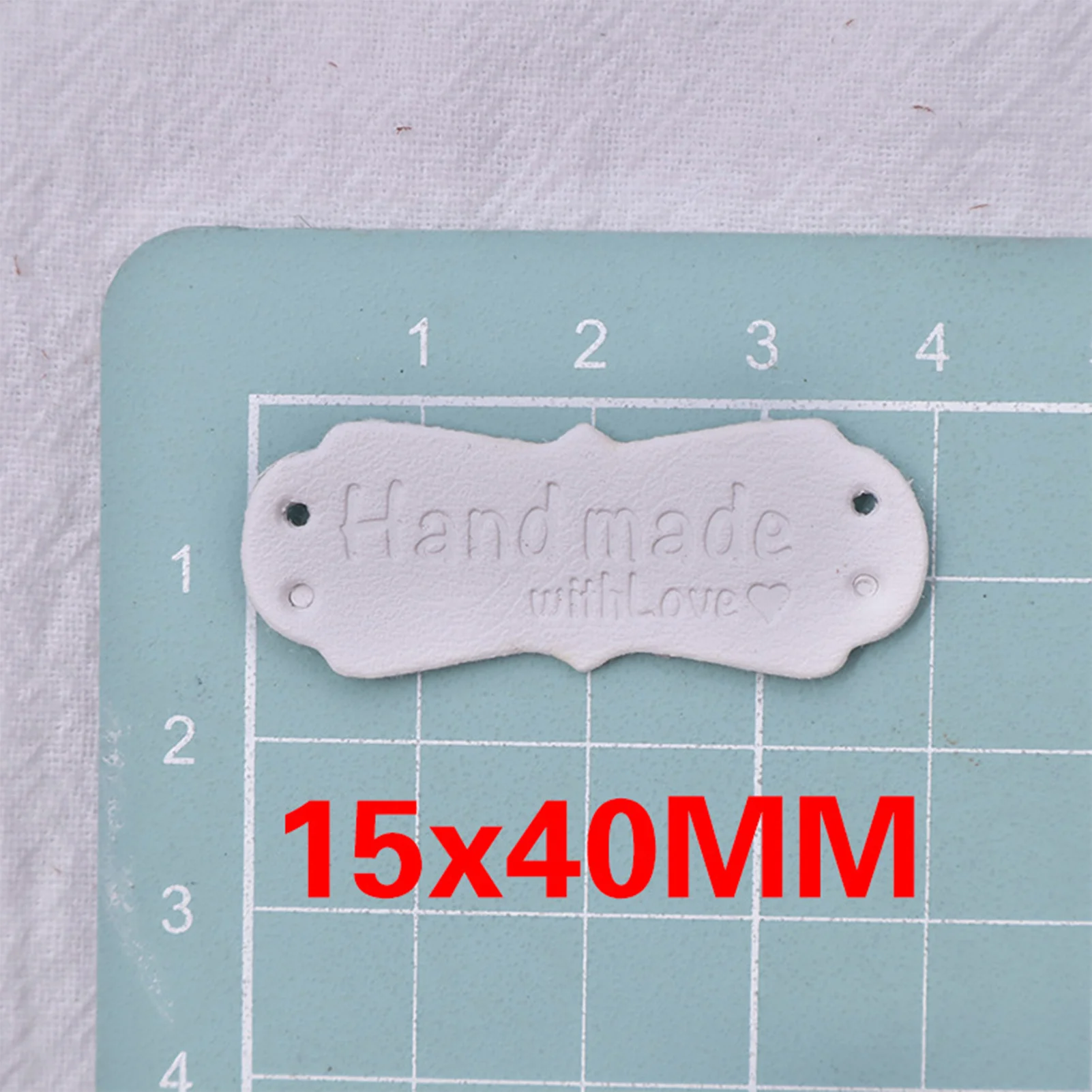 Clothes Labels Handmade Tags Colorful Handmade Leather Labels with Love Hearts for Items Clothes