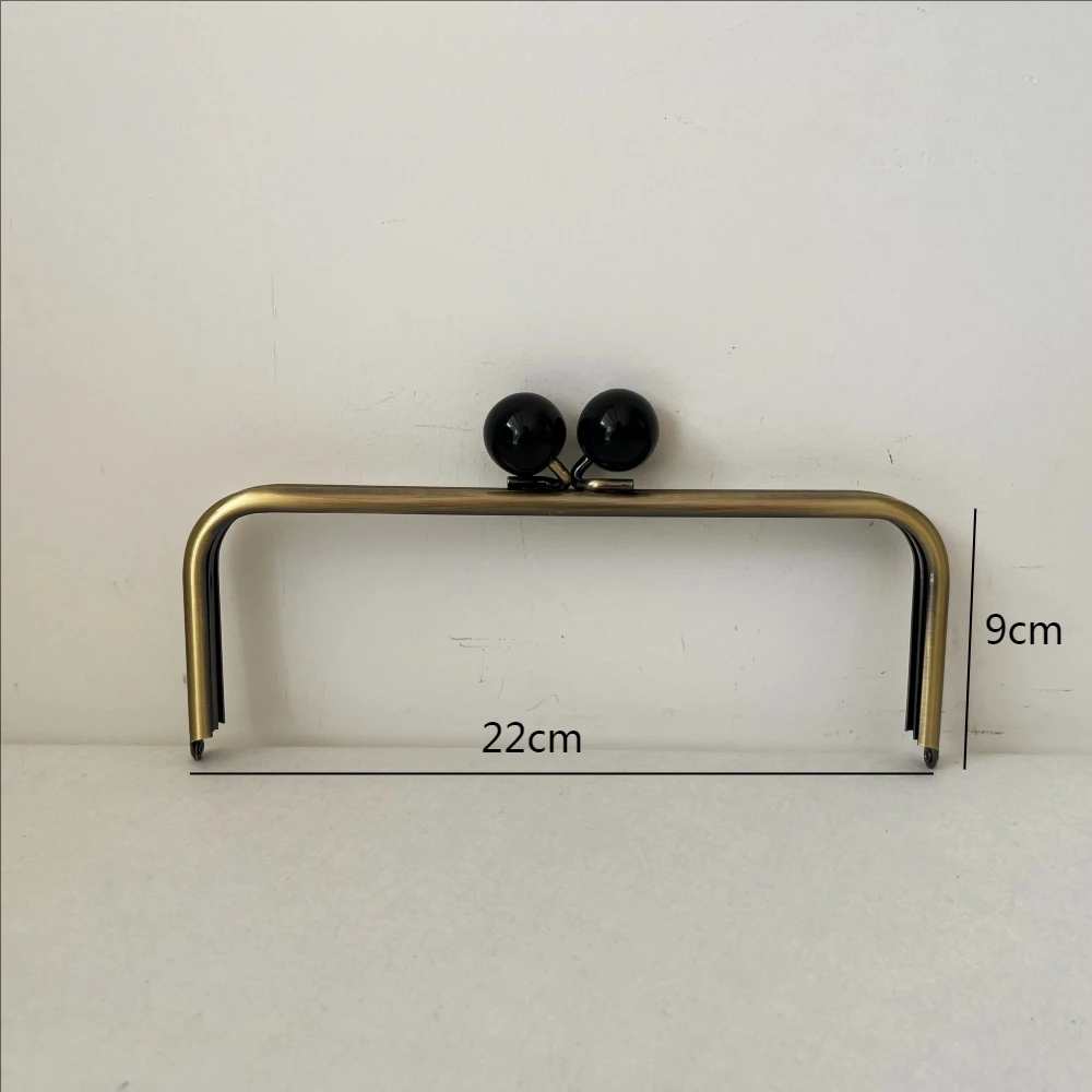 Colorful Kiss Big Ball Metal Purse Frame Clasp DIY Handbag Accessories Metal Clutch Handcraft Bag Handle Wallet Antique Brass