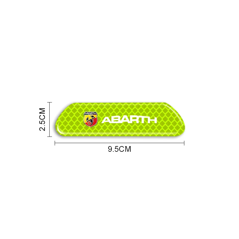 4PCS 자동차 문 안전 경고 반사 마크 스티커 자동차 스타일링 아바스 피아트 500 FR 스틸로 도블로 티포 란치아 무사 그란데용