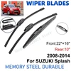 3PCS For SUZUKI Splash 2008-2014 22" + 16"+ 10" Front Rear Wiper Blades Windshield Windscreen Window Cutter Accessories 1