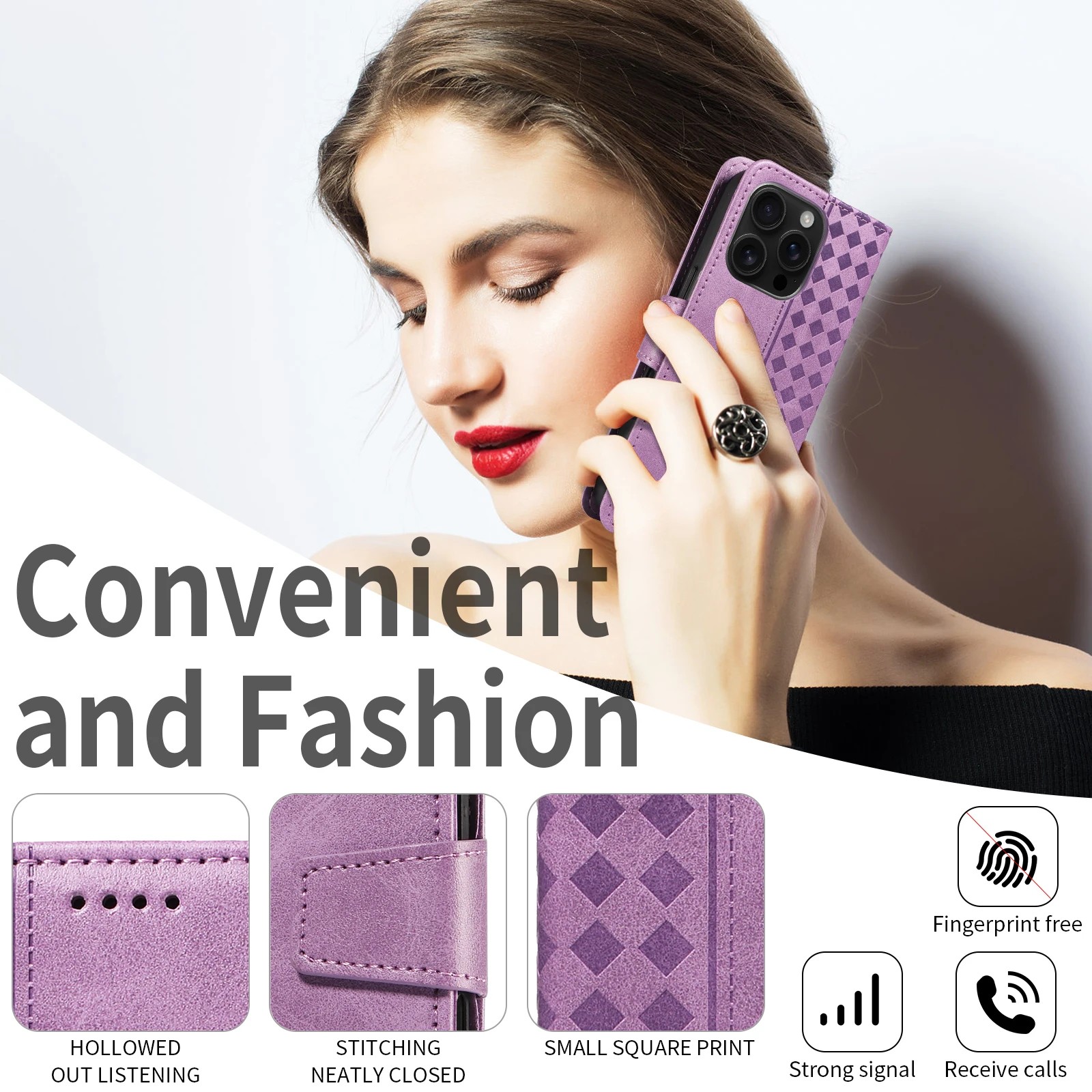 Leather Wallet Case - Magnetic Flip Phone Cover