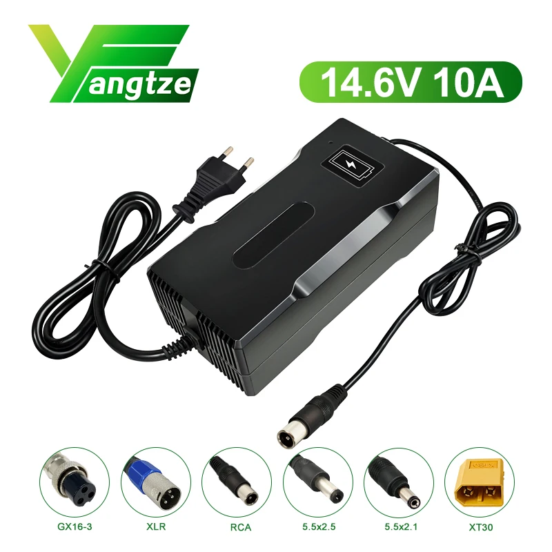 

Yangzi 14.6V 10A 4S lifepo4lithium battery charger PC material UL94VO for 12V electric bicycle bicycle balance car with Fans
