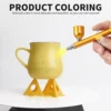 0.3mm Dual Action Airbrush 7cc Fluid Cups Quick Remove Air brush Cap Design Gravity Feed Set for Model Cake Art 3