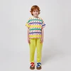 Children's T-shirt 2025 New Spring Summer Boys' Letter Printed Top Girl Cartoon T-shirt Kids Striped Shirt Shorts Set 6