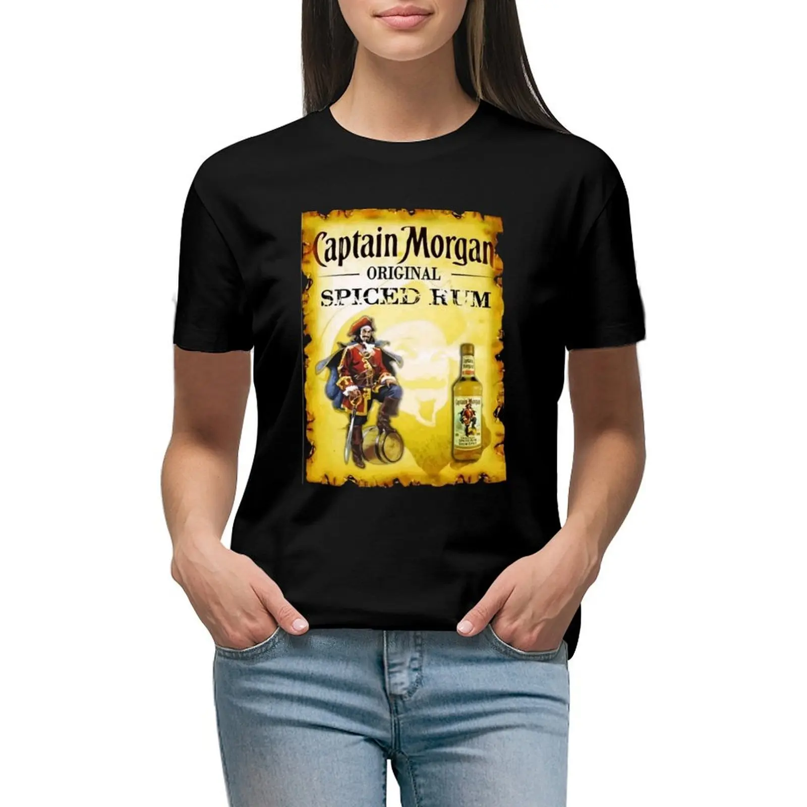 

Captain Morgan T-shirt summer clothes female oversized T-shirts for Women