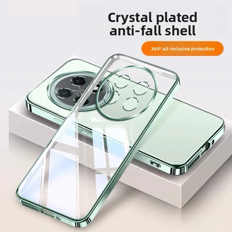 Transparent Full-Cover Electroplated Silicone TPU Case