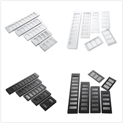 2pcs Aluminum Alloy Ventilation 150mm-400mm Air Vent Grille Perforated Web Breathable Net RV Heat Dissipation Sheet Black Silver