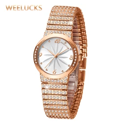 New WEELUCKS K1001 Women's Watch Luxury Quartz Watches Full Diamond Band 3ATM Waterproof Fashion Elegant Sports Watch for Women