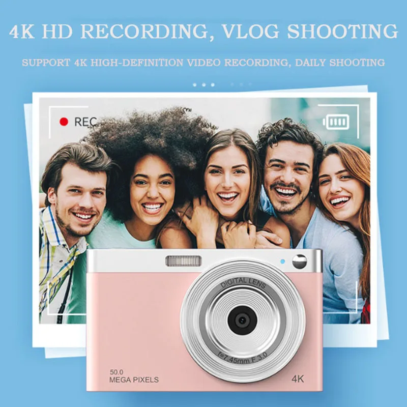 전문 디지털 휴대용 비디오 카메라,CCD 마이크로 카메라, 50MP 카메라, COMS, 16x 줌, AF 2.88in IPS, 4K 2.8인치 고해상도 디스플레이