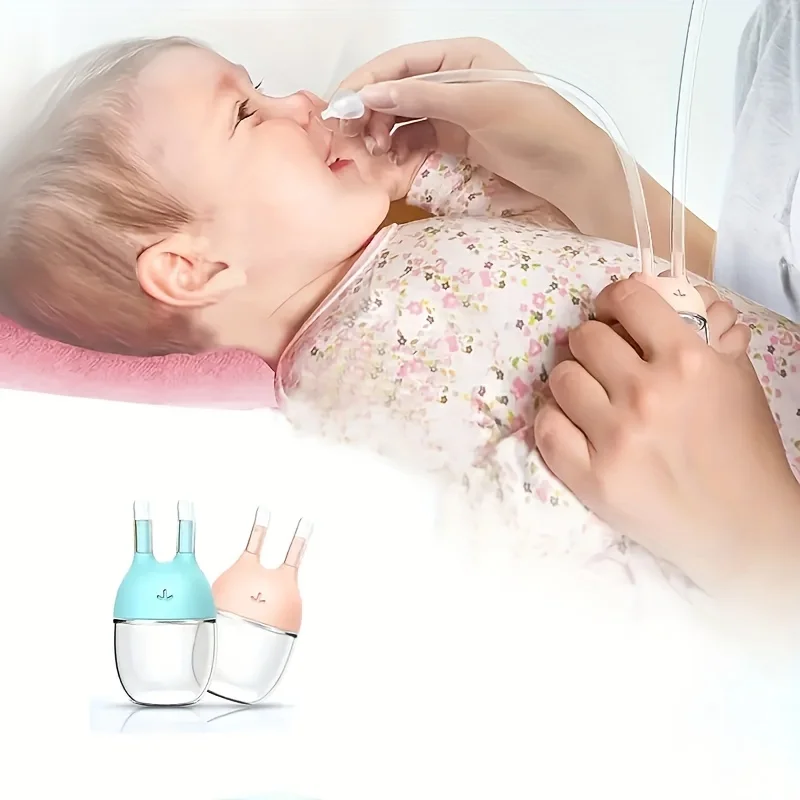 Silicone Baby Nasal Aspirator, Nose Bulb Syringe, Easy-Squeezy Baby Nose Cleaner for Newborn Infant and Toddler