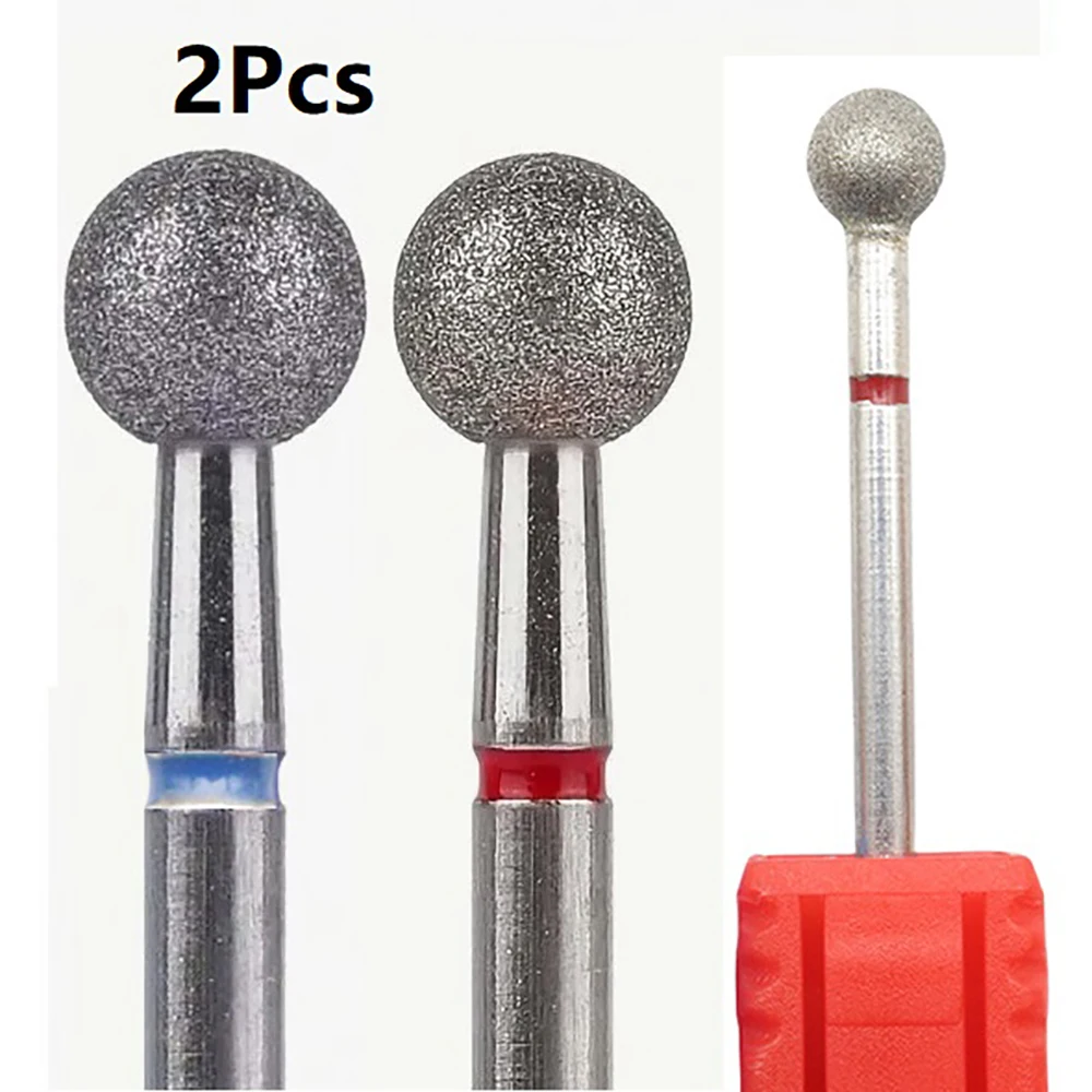 2pcs Nail Drill Bits, Best Diamond Burrs Grinding Bits For Gel Nail Polish Manicure Nails Art Tool Carving Polishing
