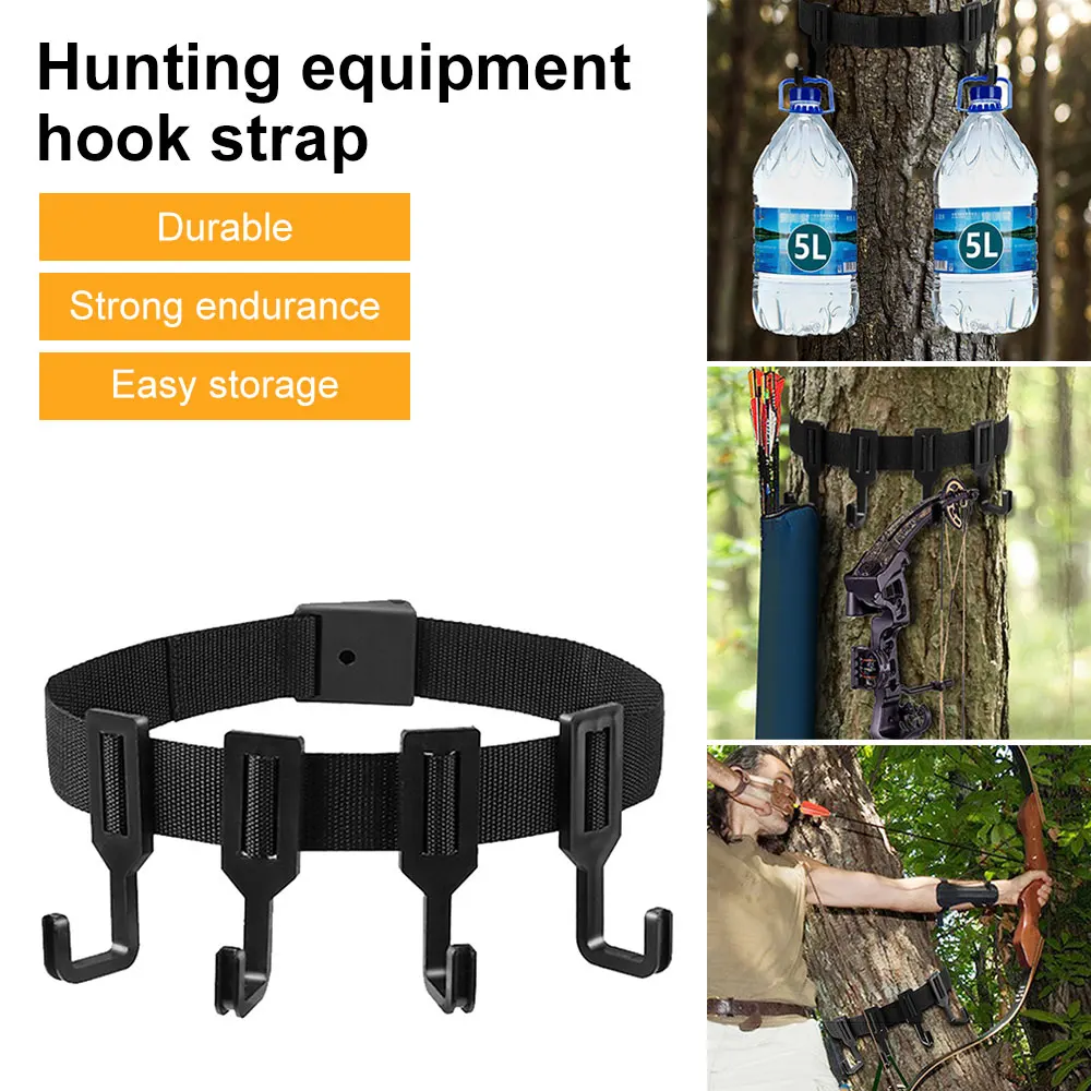 

Наружный ремень Treestand с несколькими крючками, портативный ремень для кемпинга, подвесной держатель для снаряжения, подставка для охоты на дереве