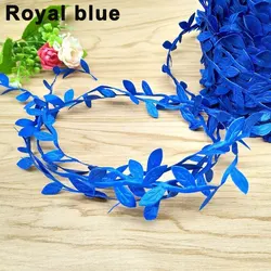 Leaf Ribbon Garland for Gift Wrapping and DIY Wedding Decor (Royal blue)