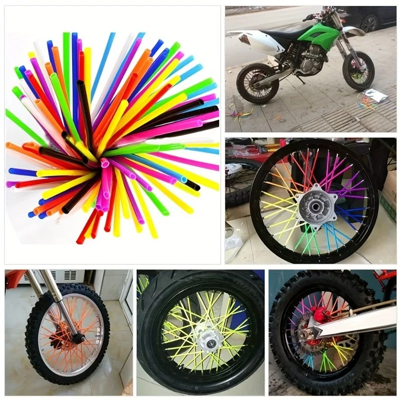 84-Pack Bike Spoke Skins – Reflective Spoke Wraps, ABS Plastic, 3 Inches Long – For Safety & Wheel Decoration