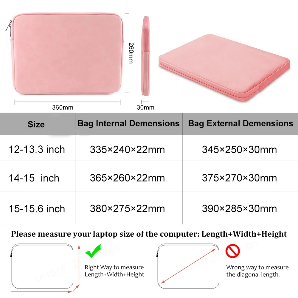 Laptop Bag Laptop Sleeve Bag for Macbook Air Pro 13 13.3 14 15.4 15.6 Notebook Sleeve Bag For HUAWEI XIAOMI HP Samsung Lenovo Dell Case