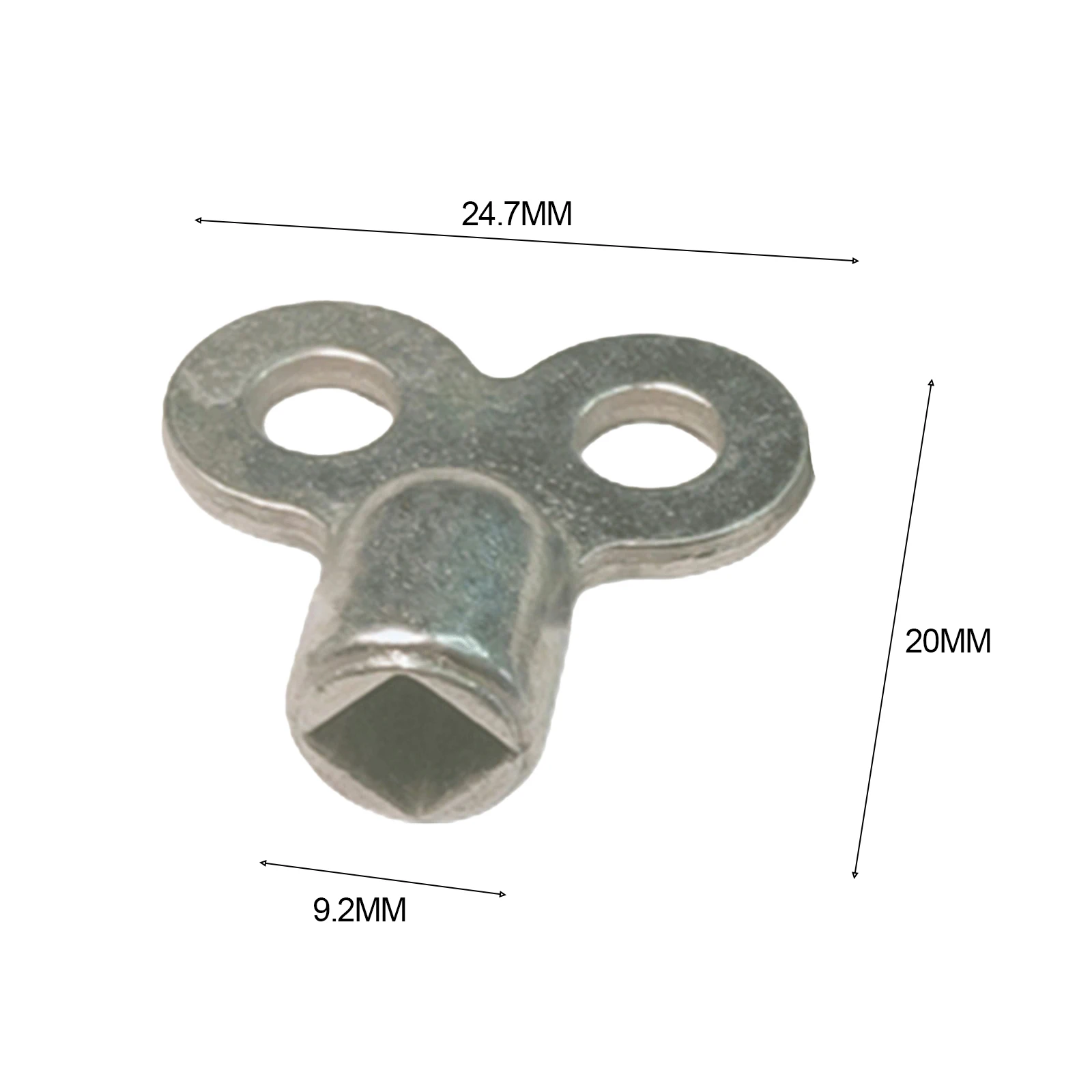Key Exhaust Valve Key 2pcs 5×5mm Shatterproof Material Silver Square Socket Zinc Alloy For Standard Heating Valves
