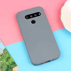 Sand Matte Soft Silicone Shockproof Anti - Slip Protective Phone Case Cover for LG V30 (Gray)