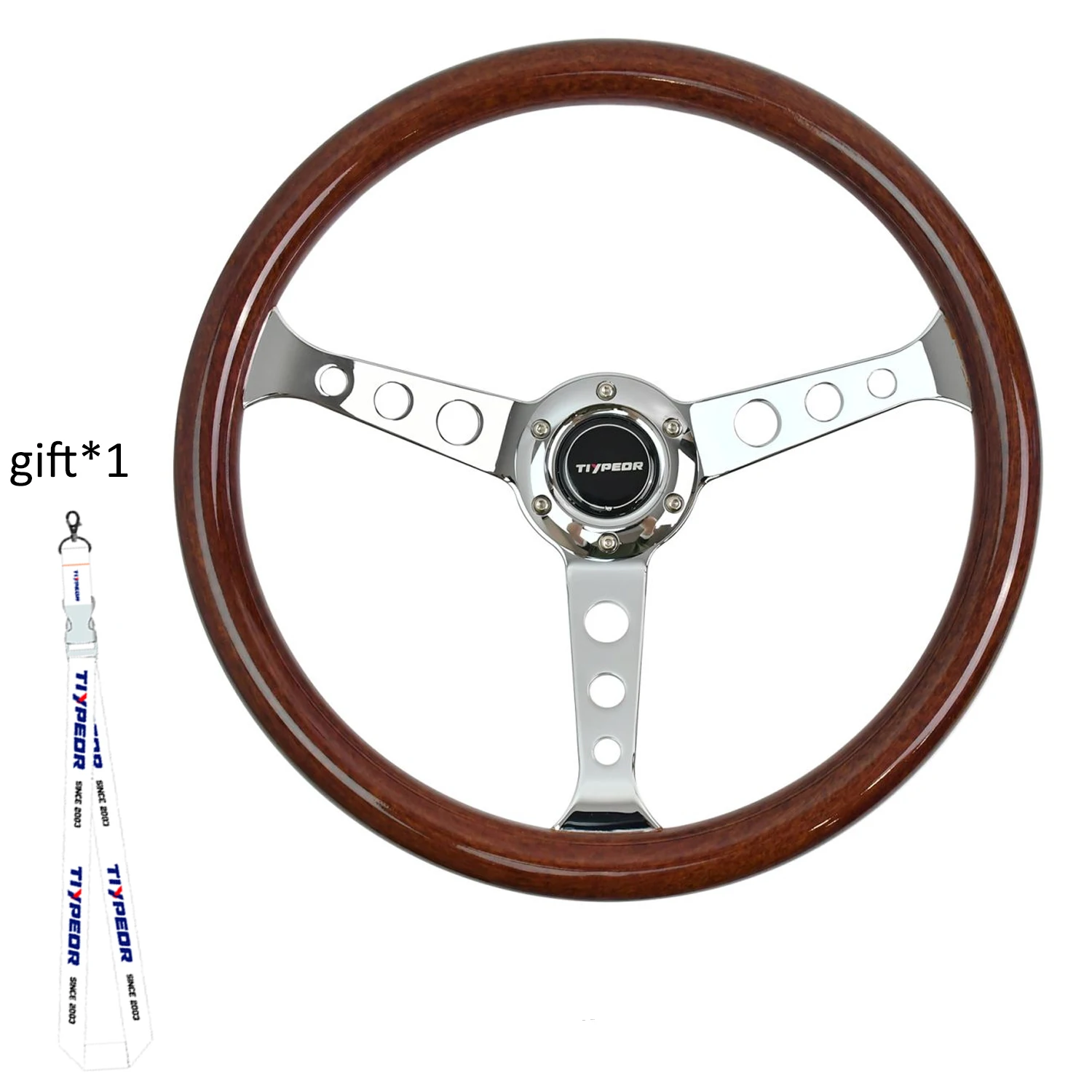Volant De Voiture Sport 15 Pouces (380mm) - Blanc, 6 Trous, Léger, Texture Antidérapante - Accessoire Tuning