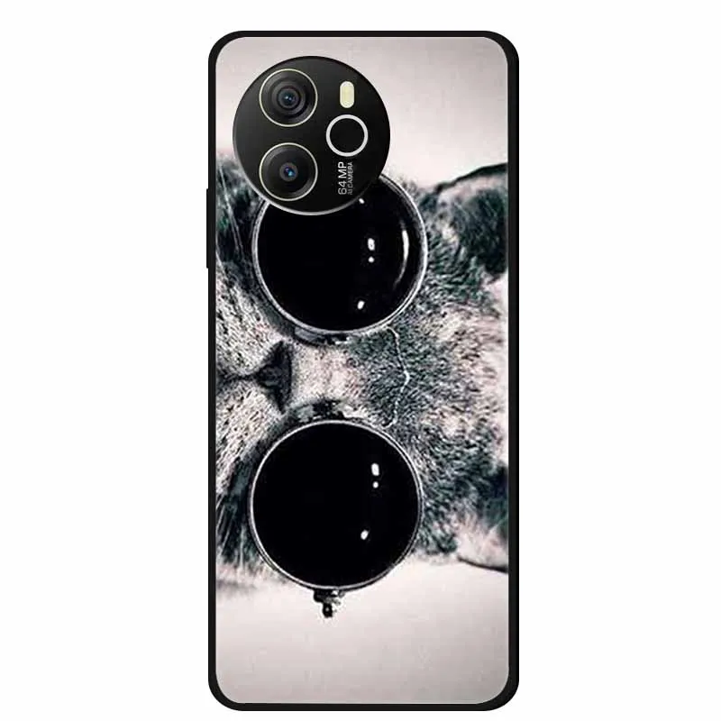 Cartoon Black Silicone Soft TPU Phone Cover - Protective Case