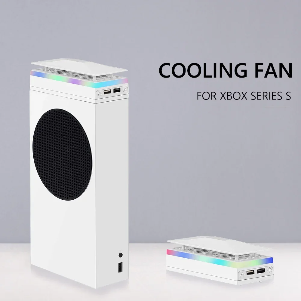 Xbox 시리즈 S 콘솔용 냉각 선풍기 베이스, 수직 라디에이터 도크 게임 패드 충전 스탠드, 게임 호스트 스토리지 거치대 게임 액세서리