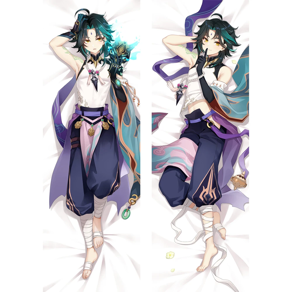 

60*180CM Genshin Impact Dakimakura XIAO Character Pillowcase Hugging Body Pillow Anime Game Pillows Otaku Pilow Cover