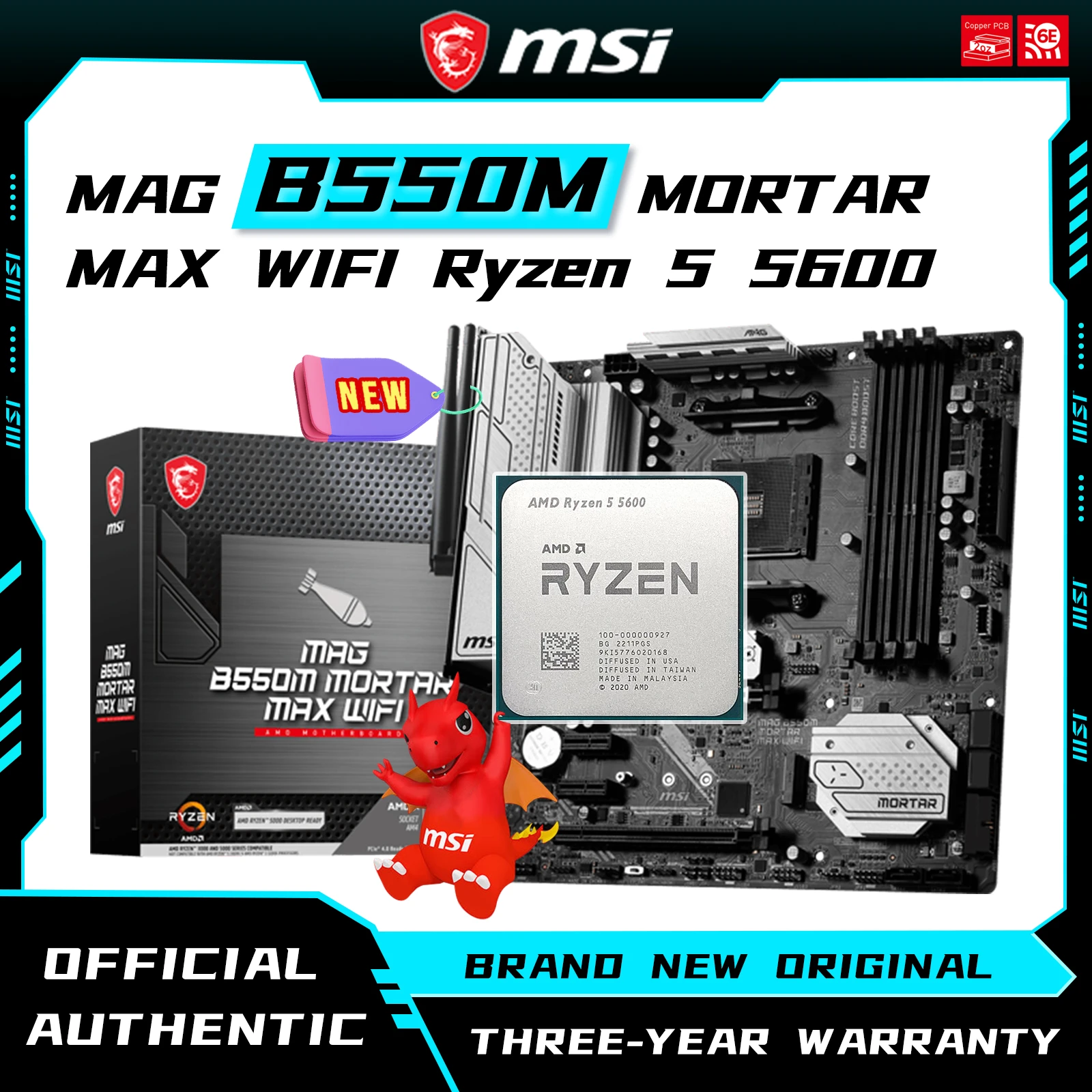 Msi Mag B550m Mortar Max Wifi Ryzen 5 5600 Motherboards Motherboards