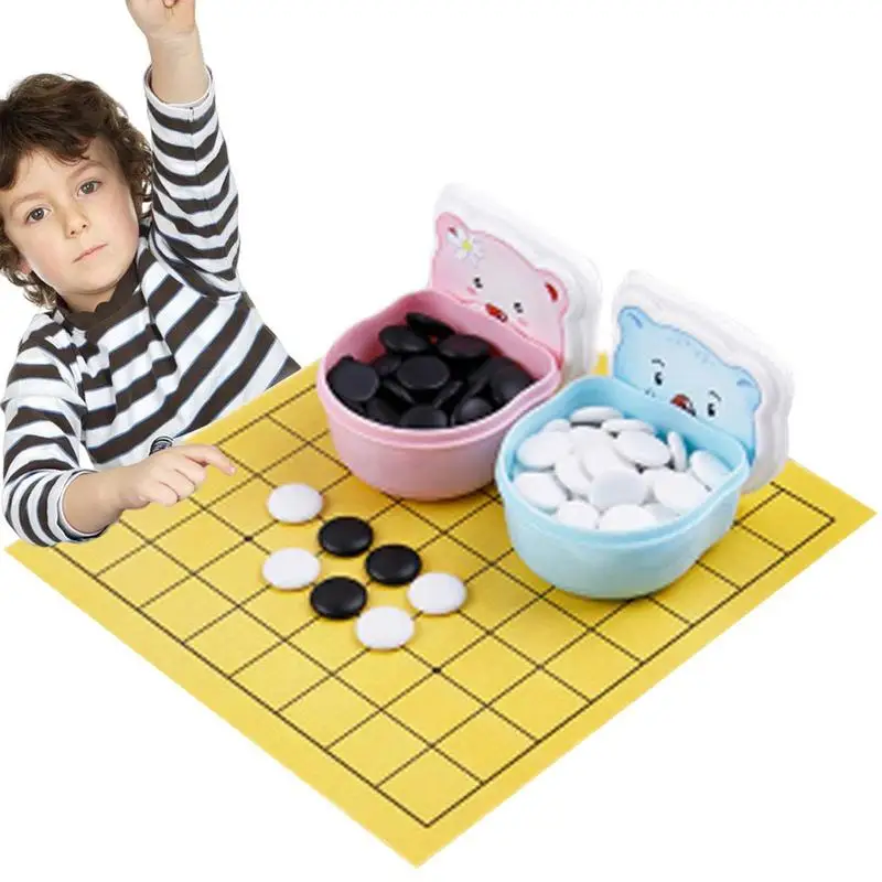 

Go Board Game Cartoon Go Set Go Game Board With Go Game Stones For 6 Kids Enhance Creativity And Thinking Ability