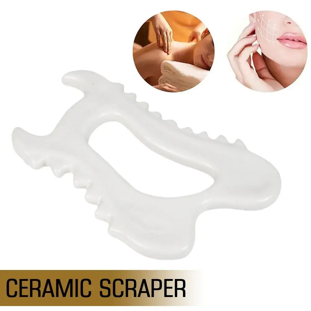 

1pc Facial Gua Sha Face Massagers Ceramic Gua Sha Scraper Board For Face Lift Slimmer Reduces Puffiness Body Sculpting Tool