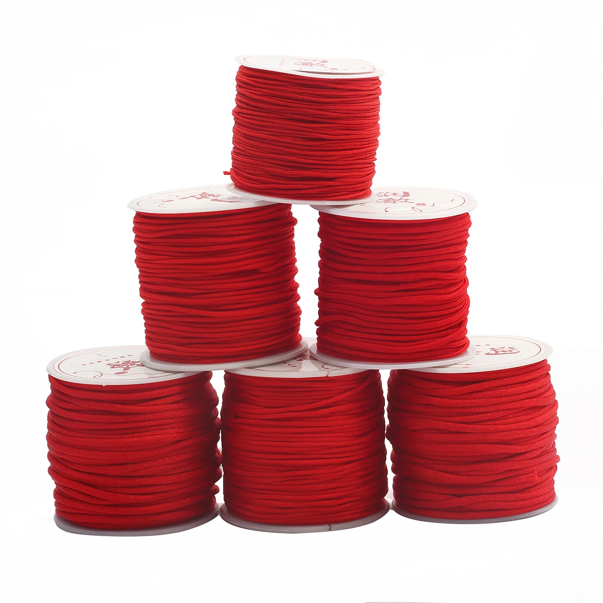 0.4-2.5mm Nylon Cord Thread Chinese Knot Rattail Satin Macrame Cord Bracelet Braided String Beading Thread Handmade Gifts nylon cord macrame cord satin cord