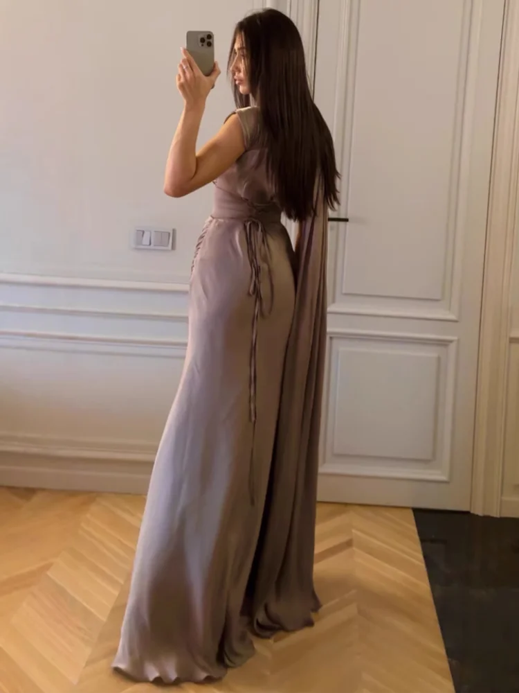 green emerald velvet dress Ayse Long Scarf Dress main image 0