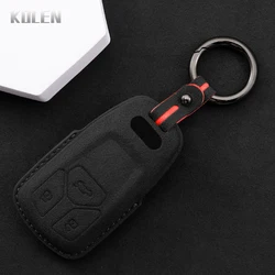 Premium Leather Car Remote Key Case Cover - Stylish Protector Fob Accessory (Black Set 2)