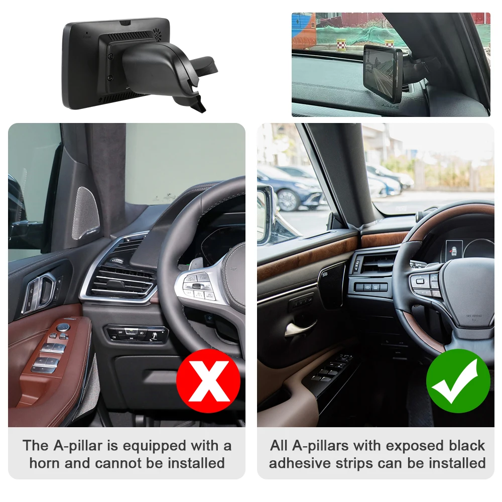 شاشة مرآة جانبية رقمية نظام كاميرا الرؤية الخلفية الجانبية Pro مع كاميرا 1080P 60FPS DVR AI BSD إنذار 5.5 بوصة IPS تعمل باللمس