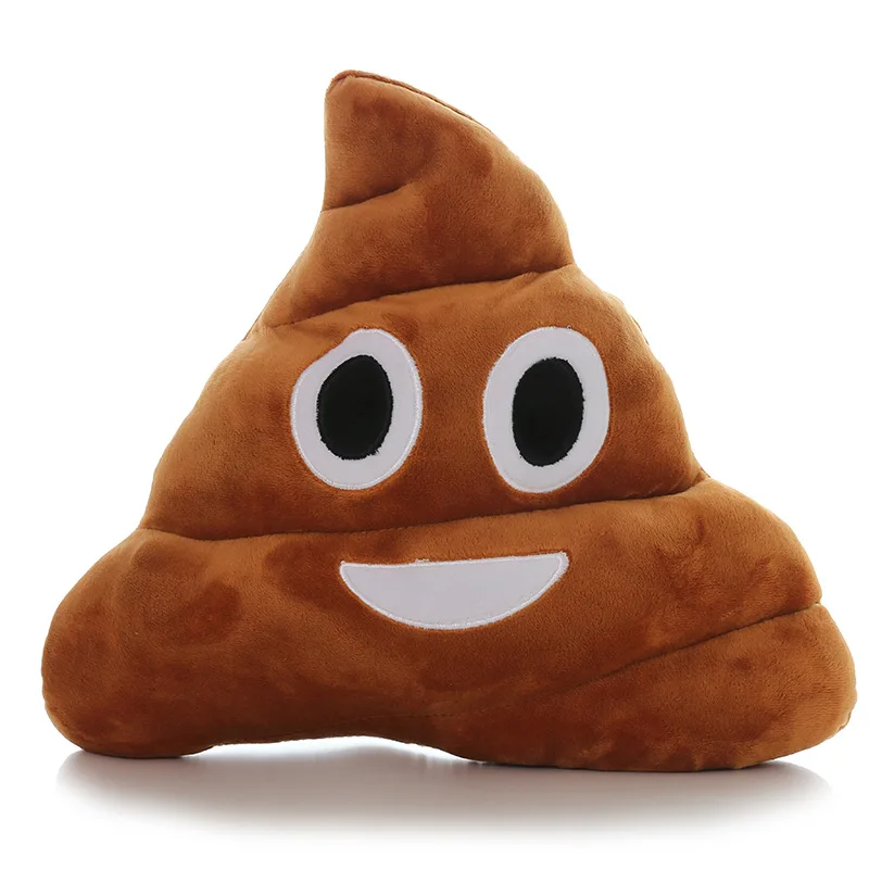 25CM New pattern Lovely Browm Smiely Pillow Plush Cushions Home Decor Gift Stuffed Poop Doll Toys  pillow 4