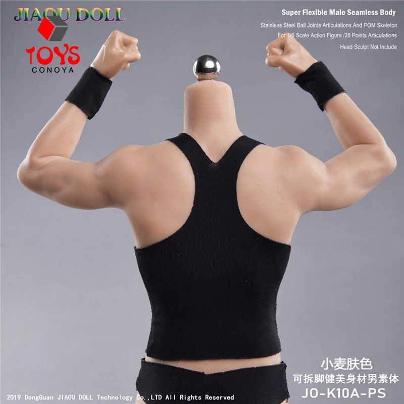 JIAOU DOLL 1/6 Scale Super Flexible Seamless Muscular Male Body