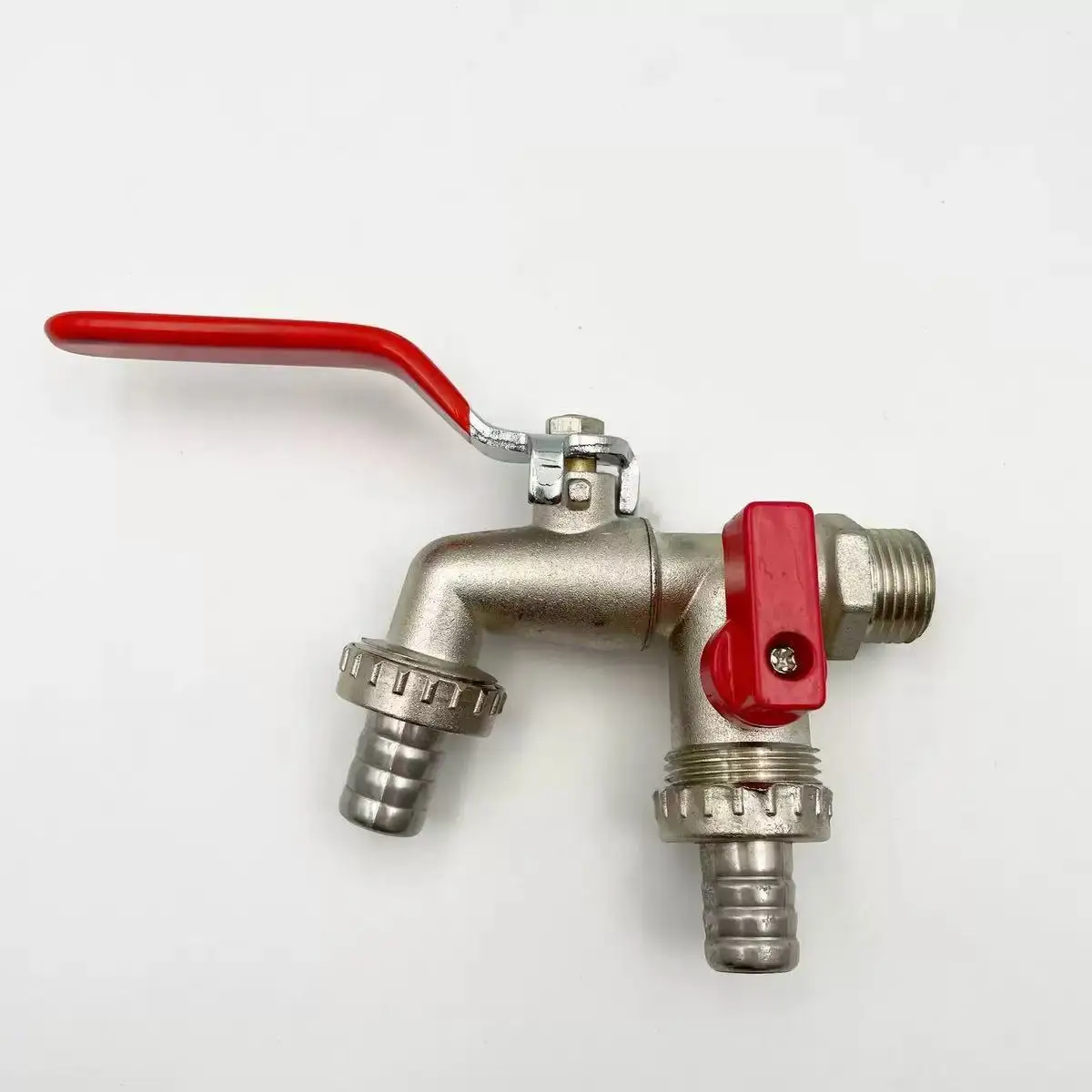 Water Faucet Adapter 1/2" 3/4" Zinc Alloy Faucet Water Splitter Water Connection Adapter Outdoor Switch Garden Irrigation Pipe Connector Faucet