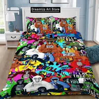 Cartoon Novelty Cool Gorilla Game Tag Duvet Cover Pillowcase Bedding Set Adult Boy Girl Bedroom Decoration Children Gift Single 1