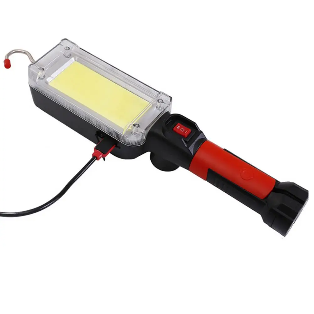 

Portable cob repair work light usb rechargeable emergency LED Flashlight Adjustable Magnet Hook Clip for outdoor Camping