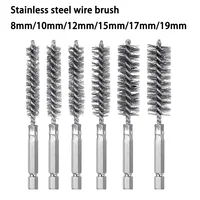 Stainless Steel Cleaning Brush Wire Tube Machinery Cleaner Washing Polishing Tools 8mm 10mm 12mm 15mm 17mm 19mm 1