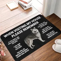 Siberian Husky Welcome Entrance Doormat Luxury Home Decorations Kitchen Balcony Long Rugs Bedroom Entry Door Carpet Non-slip Mat 1