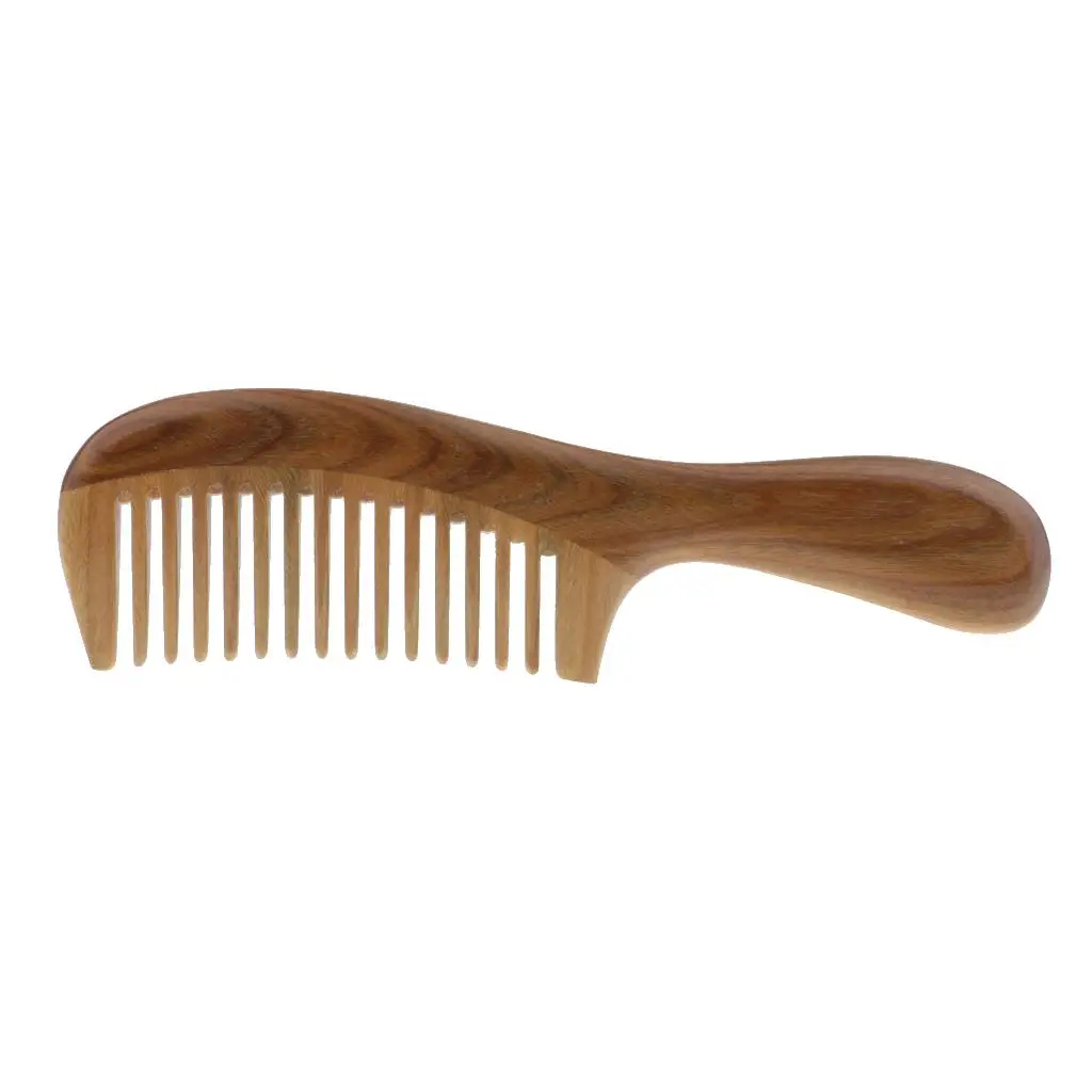 Natural Fine Toothed Comb Green Comb Massage Hair Comb Handmade