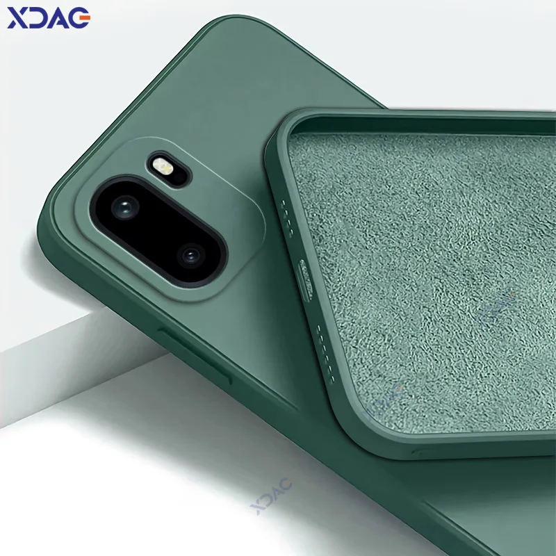 Original Candy Fashion Soft Square Liquid Silicone Phone Armor Housing Case Cover