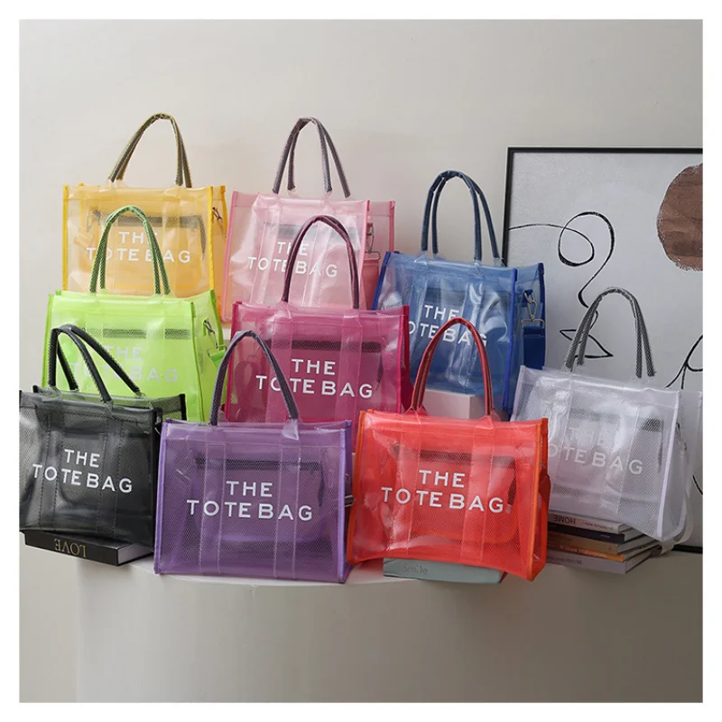 Fashion Transparent Large Tote Bag Designer Clear Pvc Women Hanbbags Luxury  Shoulder Crossbody Bags Summer Beach Big Jelly Purse - Tote Bags -  AliExpress