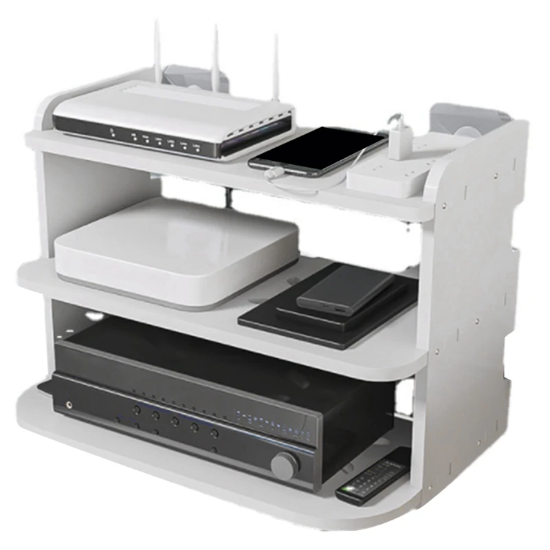 楽天 Wall Mount Storage Tv Box Router Shelf Settop Bracket Holder Mini