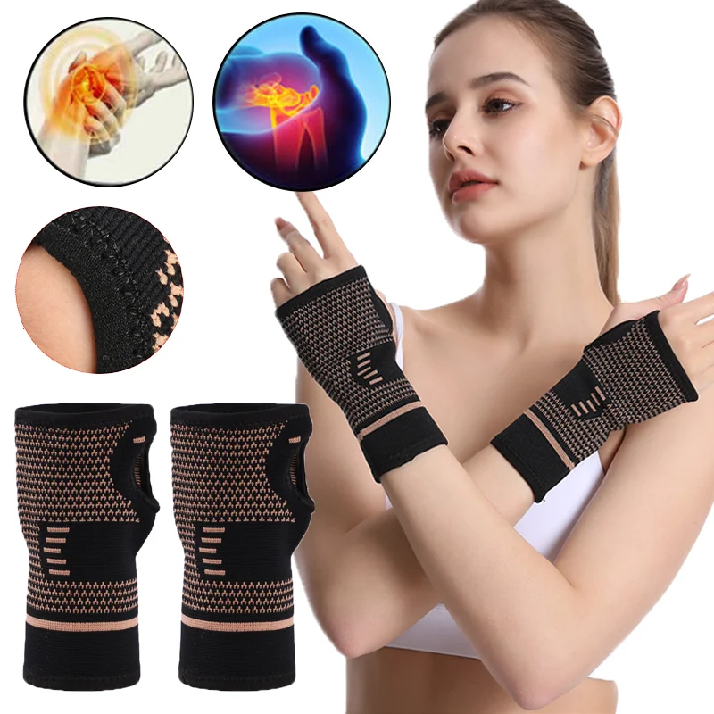 Copper Wrist Support Professional Wristband Sports Compression Gloves Wrist Guard Arthritis