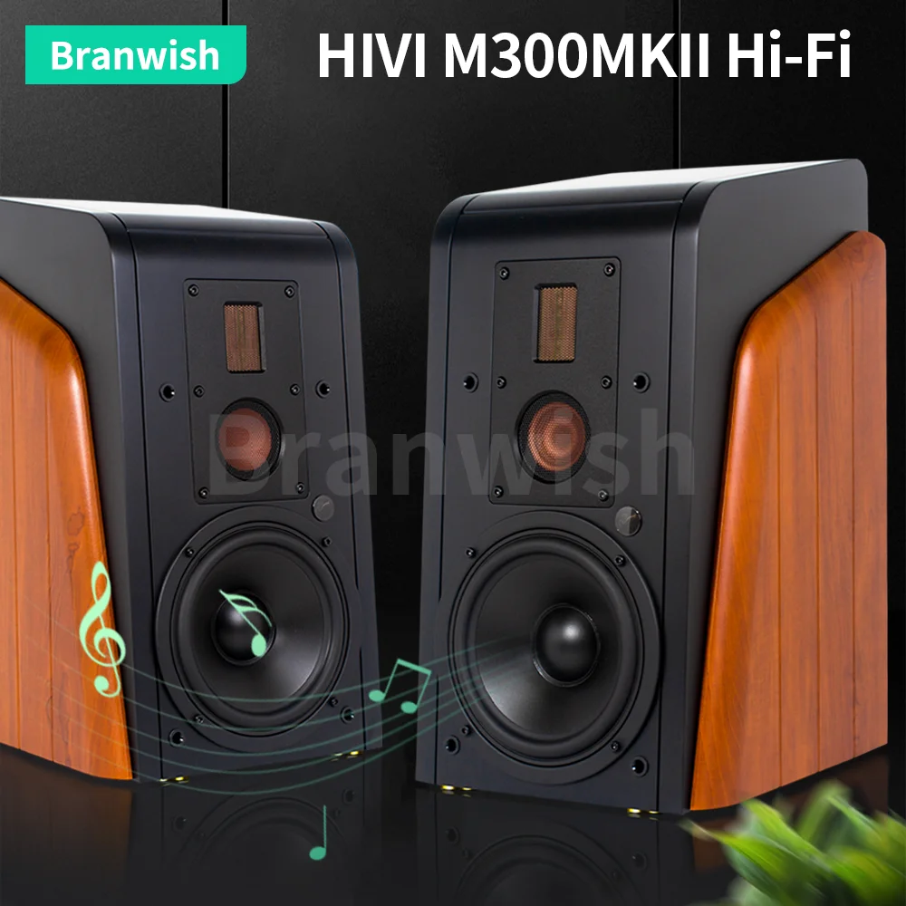 Hivi M300Mkii Hifi 2.0 Active Three-Way Flagship Altoparlante Da Scaffale Woofer Da 6.5 Pollici Unità Midrange Bluetooth Computer Tv Audio