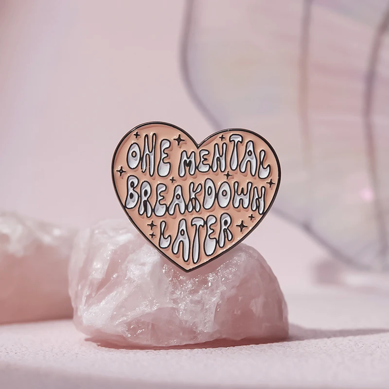 Alle Panik No Disco Emaille Pins Benutzerdefinierte lustige Zitat Your Mind Needs Rest Too Abzeichen Shirt Anstecknadel Cartoon Schmuck Zubehör – Detail 4