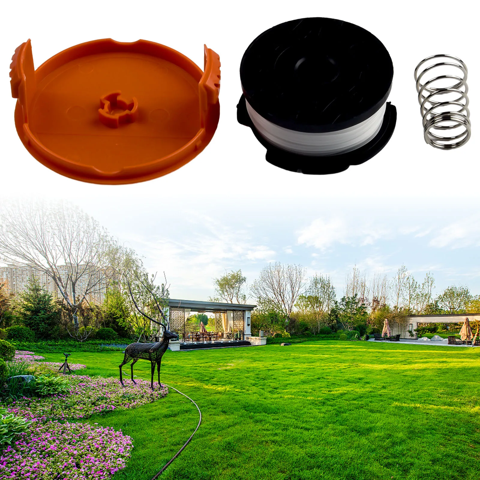 Trimmer Spool &Cap Cover & Spring For Black Decker For Cordless Grass Trimmer Blade Cutter Lawn Mower Accessories Parts