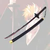 26cm BLEACH  Kurosaki Ichigo Ban Kai Zangetsu Metal Model Weapon Swords Peripheral Keychain Action Figures Gift Toys Game Boys 1