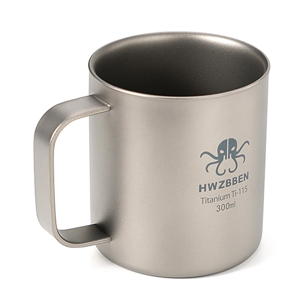 300ml Titanium Tea Cup Outdoor Camping Tea Cup Lightweight Outdoor Mug